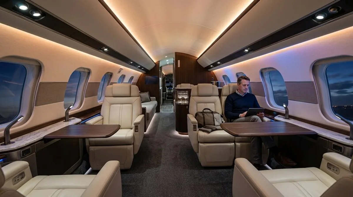 Pilatus PC-12 Kabine Innenausstattung